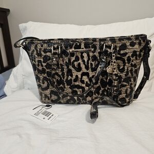 Brahmin Mini Asher in Snow Leopard